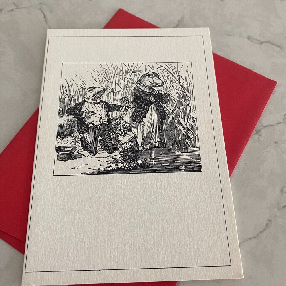 Earth Rider Frog Couple 'Someday my Prince Will Come' Folded Greeting Card